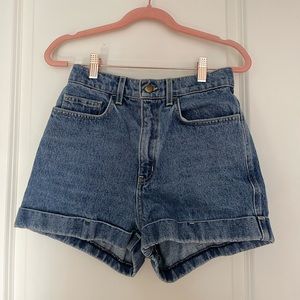 American Apparel High Waisted Denim Shorts